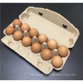 Disposable waterproof Pulp egg tray chicken egg cartons 4 packers 4x2 cells